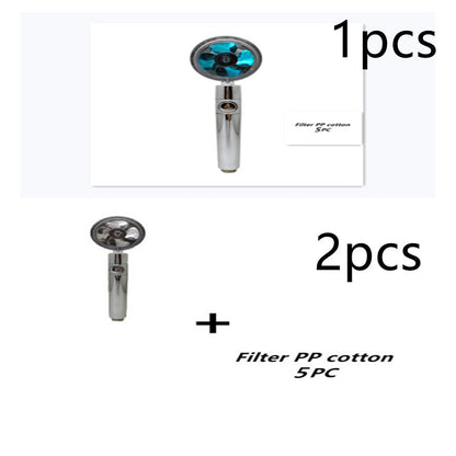 Propeller Driven Shower Head Nozzle