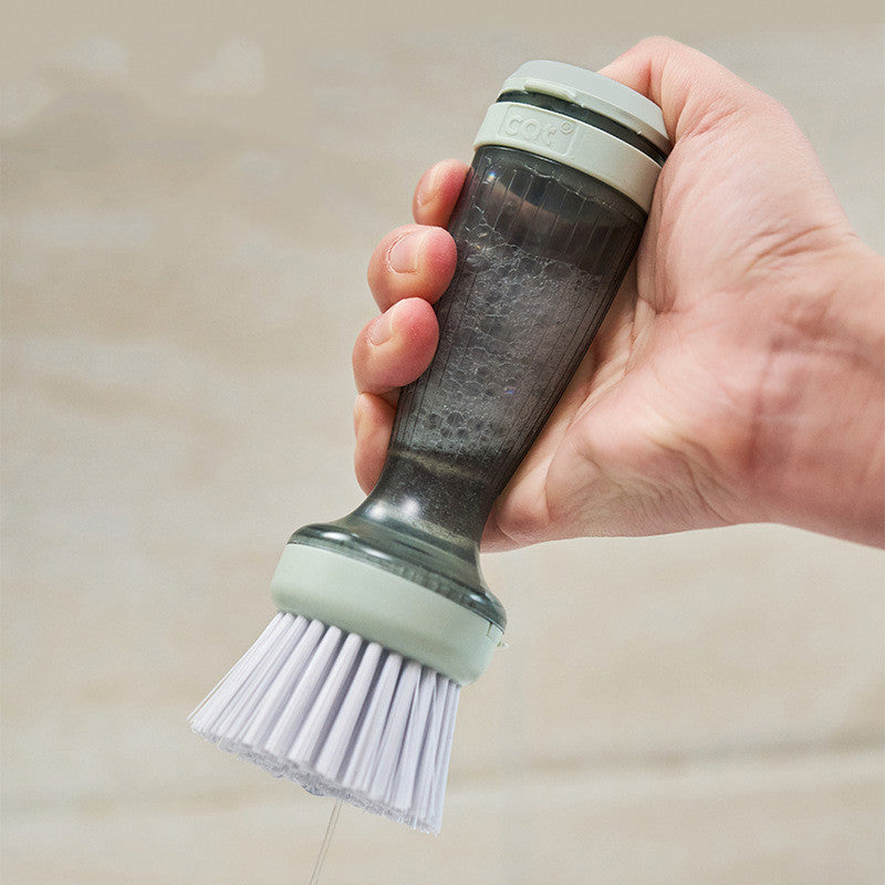 Scrub Brush With Soap Dispenser For Dishes Kitchen