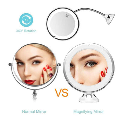 Magnifying LED Lighted Makeup Mirror