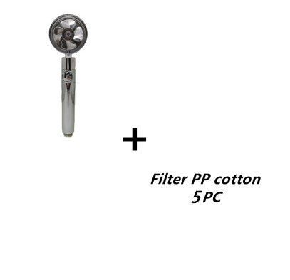 Propeller Driven Shower Head Nozzle