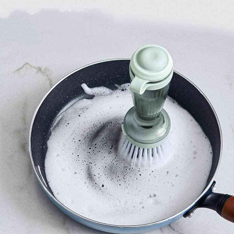 Scrub Brush With Soap Dispenser For Dishes Kitchen