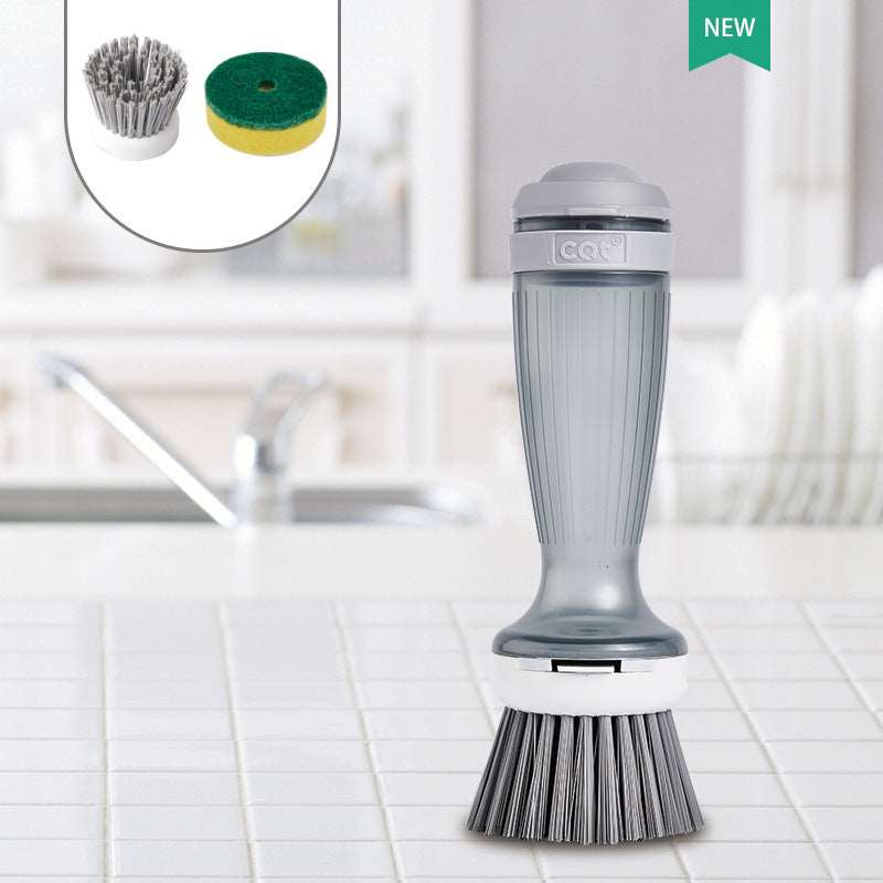 Scrub Brush With Soap Dispenser For Dishes Kitchen