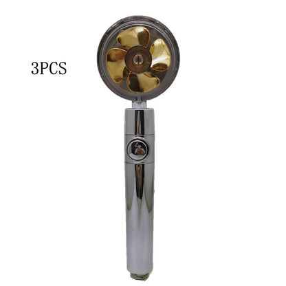 Propeller Driven Shower Head Nozzle