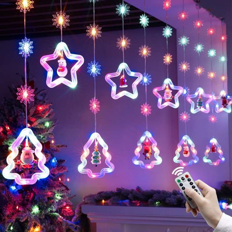 Christmas Curtain Lighting Chain Decoration