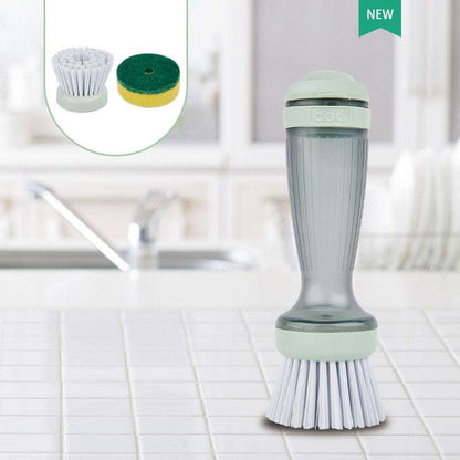 Scrub Brush With Soap Dispenser For Dishes Kitchen