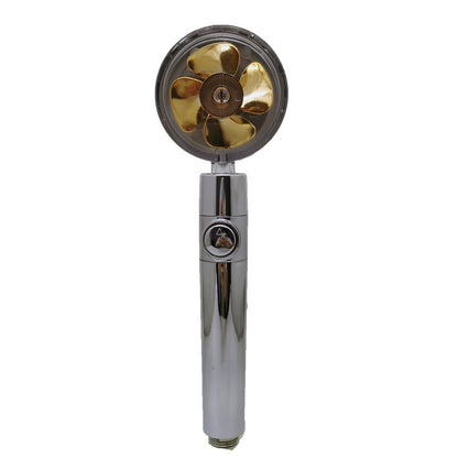 Propeller Driven Shower Head Nozzle