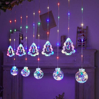 Christmas Curtain Lighting Chain Decoration