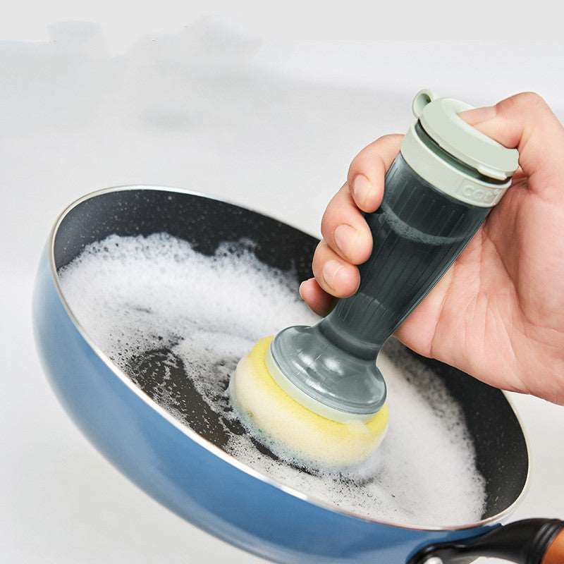 Scrub Brush With Soap Dispenser For Dishes Kitchen