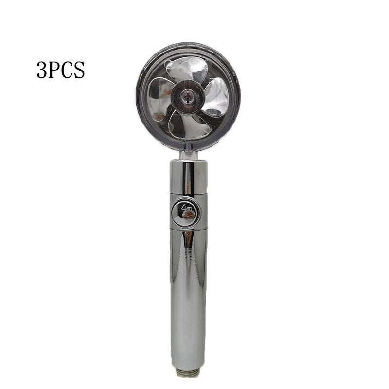 Propeller Driven Shower Head Nozzle