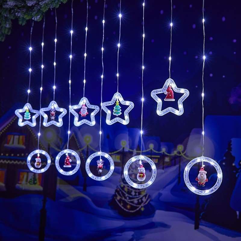 Christmas Curtain Lighting Chain Decoration