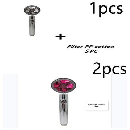 Propeller Driven Shower Head Nozzle