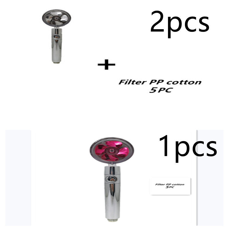 Propeller Driven Shower Head Nozzle