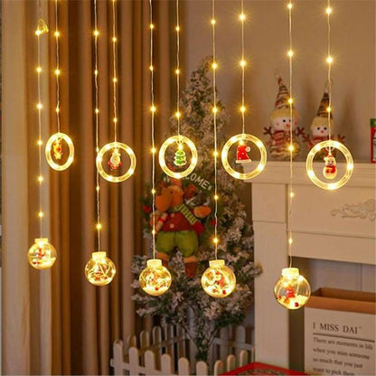 Christmas Curtain Lighting Chain Decoration